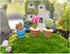 7 in 1 Dollhouse Decoration, Miniature Green Potted Plant Pots, 1:12 Scale Doll House Bonsai Model Accessories (7