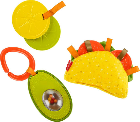 FISHER-PRICE BABY Fisher-Price Tiny Treats Gift Set, 3 pretend food infant teething toys
