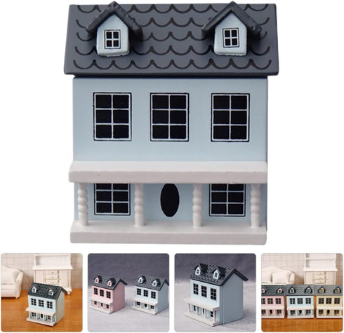 Toyvian Dollhouse Miniature House, Wooden Dollhouse Kit for Christmas Village