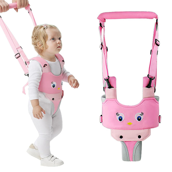 IULONEE Baby Walker, Handheld Toddler Walking Harness Helper, Adjustable Protective Belt for 7-24 Month Child (Pink)