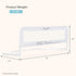 Pack 2 Count (Pack 1) Dream On Me Lightweight Mesh Security Adjustable Bed Rail Double with Breathable Mesh Fabric