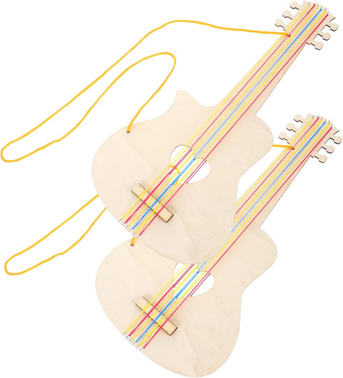 Toyvian 10 Pcs Miniature Guitar Toys | Child Guitar Crafts for DIY Painting and Wooden Guitar Toy