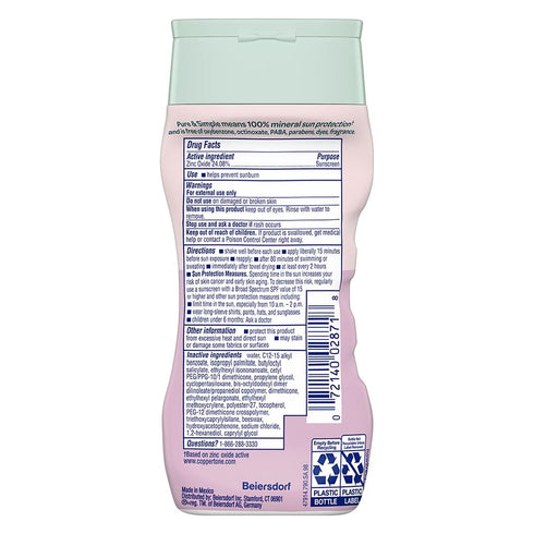 50, 6 Oz Coppertone Pure and Simple Baby Sunscreen Lotion SPF Zinc Oxide Mineral Sunscreen for Babies, Hypoallergenic