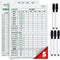 SWOOC Games 5 Big Dry Erase Yardzee & Farkle Score Cards with 5 Markers, Jumbo Score Sheets for Giant Dice Games