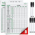 SWOOC Games 5 Big Dry Erase Yardzee & Farkle Score Cards with 5 Markers, Jumbo Score Sheets for Giant Dice Games