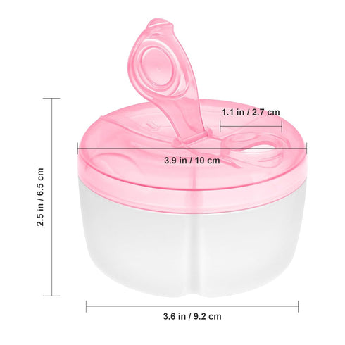 Accmor Baby Formula Dispenser On The Go, Formula Container to Go, Non-Spill Rotating Three-Compartment Formula