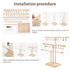 3 POVETIRE Headband Holder Stand Storage for Baby, Tier Wooden Bow Organizer for Girls Hair Bows, Infant Hair