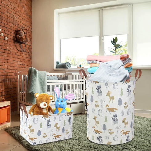 Baby Laundry Hamper,kids laundry Basket,Waterproof Storage Bin for Bedroom,Clothes Organizer Basket,Toys Box,Room Decor(Animal)