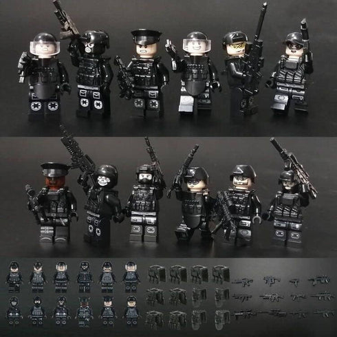 Toysvill SWAT Military Police Building Block Set for Kids | SUV + Soldiers Minifigures (22 PCS)