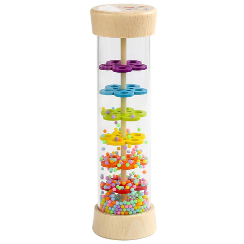 WODI Wooden Rain Stick Montessori Toys for Babies 6-12 Months, Musical Instrument Baby Toys for 1 Year Old