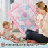 Set 4 Set Elephant Crib Bedding for Girls, Pieces Nursery Including Quilt/Fitted Sheet/Crib Skirt/Diaper Bag