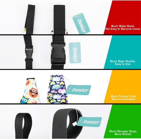 Donier 2 Packs Toddler Car Seat Neck Relief and Head Support, Pillow Support Head Band Easy Installation On Most
