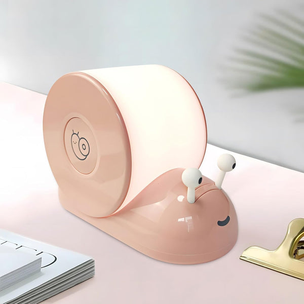 Cute Snail Night Light | Magnetic Base Dimmable Bedside Lamp | 800mAh