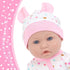 12 Inch Set, Playset 3 ZITA ELEMENT Baby Doll with Accessories for Baby Doll Reborn Includes Carrier Bassinet Bed