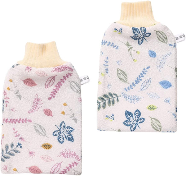 HyKab 2pcs Mud Bathing Gloves Baby Bath Towel Sponge Bath Wipes for Adults