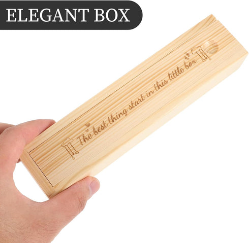 PRETYZOOM Wooden Pregnancy Test Keepsake Box Delicate Announcement Storage Case for Newborn Memories Charming
