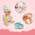 RedCrab 12" Baby Doll Bath and Bed Play Set - 2-in-1 Shaker with Shower Spray & 25pcs Accessories for Girls 3+