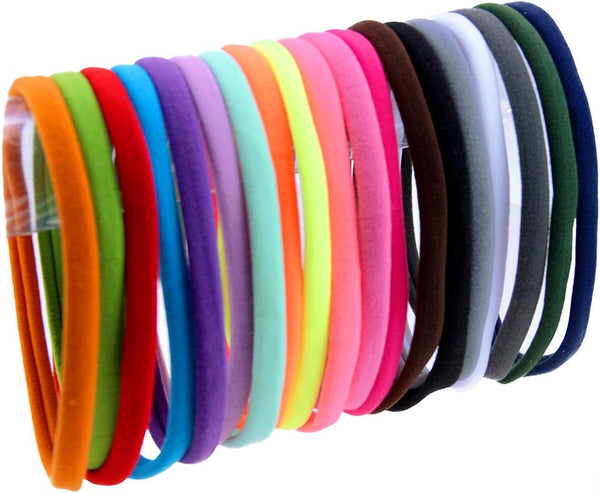 24 pack Nylon Headbands - Nude Super Soft Stretchy for Infant Girl, Toddler, Adult DIY Baby Headbands