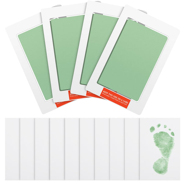 Outus 3 x 5 Inch Newborn Handprint and Footprint Kit, 4 Clean Touch Ink Pads, Pet Inkless Hand and Feet Stamp for Dogs