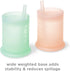 Olababy Silicone Training Cup with Straw Lid, 5 oz, Sippy Cup for 6+ Mo Infants to 12-18 Mo Toddlers, Coral