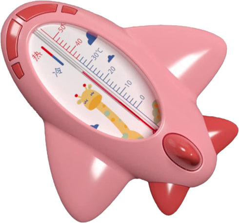 YWBL-WH Baby Bath Thermometer, Airplane Shape Lovely Multifunctional Infant Water Temperature Thermometer with Cute