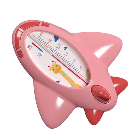Cute Pink Airplane Baby Bath Thermometer for Safe Infant Baths