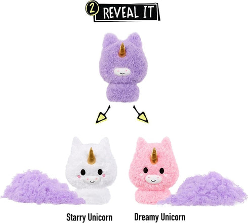 Fluffie Stuffiez Unicorn Small Collectible Plush, Surprise Reveal Unboxing with Huggable ASMR Fidget