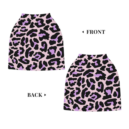 Schgap Purple Leopard Car Seat Cover for Babies Soft Stroller Cover Nursing Cover Breastfeeding Baby Carrier Covers