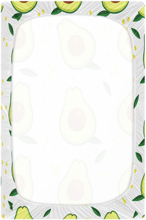 Set, Mattress#239 Fitted Crib Sheets for Boys Girls, Soft Breathable Comfortable Cartoon Avocado Baby Sheet Crib Sheets