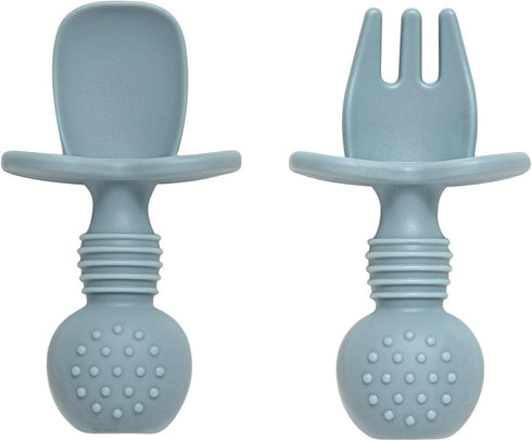Baby Spoons and Forks Feeding Set, 6 Pack Silicone First Stage Toddler Utensils