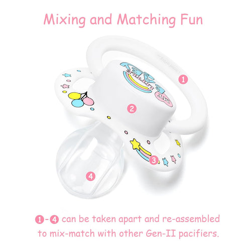 Set 3-Pack LittleForBig Bigshield Generation-II Adult Sized Printed Pacifiers My Little Baby Pattern