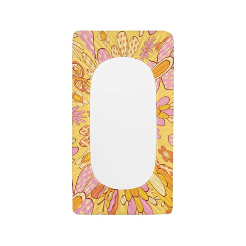Hippie Flower Diaper Change Table Covers Soft Changing Pad Cover for Baby Washable Baby Nursery Diaper Changing Pad