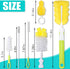 6-Piece Set 2PCS 2PCS Baby Bottle Cleaning Brush Detachable Sponge Bottle Brush, Nylon Milk Bottle Brush, Nipple Brush