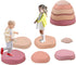 6Pcs Non-Slip Balance Stepping Stones for Kids, Toddler Jumping Stepping Stones for Indoor or Outdoor Play