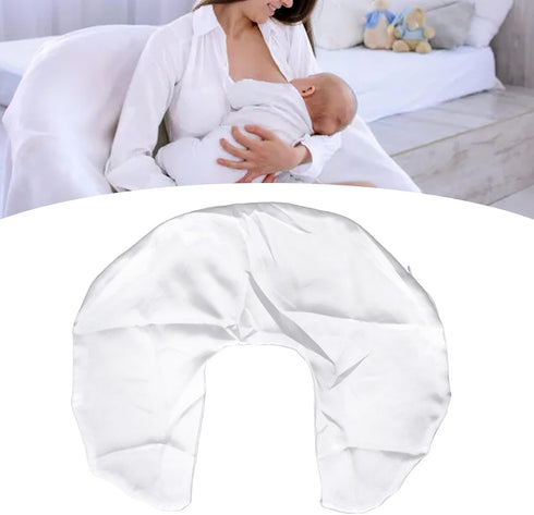 Nurnesy Satin Nursing Pillow Cover,Soft Washable Breathable,Protect for Baby Hair and Skin, Breastfeeding Pillow