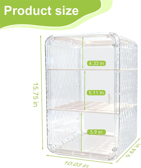 Engorgio Organizer,3/4 Countertop Baby Bottle Tier Bottles Storage Organizers,Clear Station Organizer ContainerClear