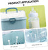 NUOBESTY Baby Bottle Drying Rack with Cover Portable Nursing Bottle Storage Box Baby Bottle Holder Dinnerware Organizer