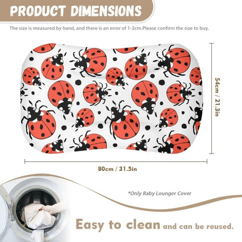 Daulesho Red Ladybug Bassinet Sheets Hand Drawn Cartoon Ladybird Soft and Breathable Material, Baby Crib Sheets