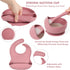 mraisebossup Set 15 Setpink Silicone Baby Feeding PcsBaby Spoons Suction Bowl Divided Plate Bib Cup Finger Brush Baby