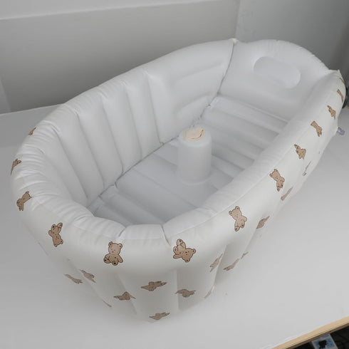Zenflux 3 5 Inflatable Baby Bathtub with Built in Pump, Collapsible and Safe Baby Bathtub, Non Slip Travel Mini Pool