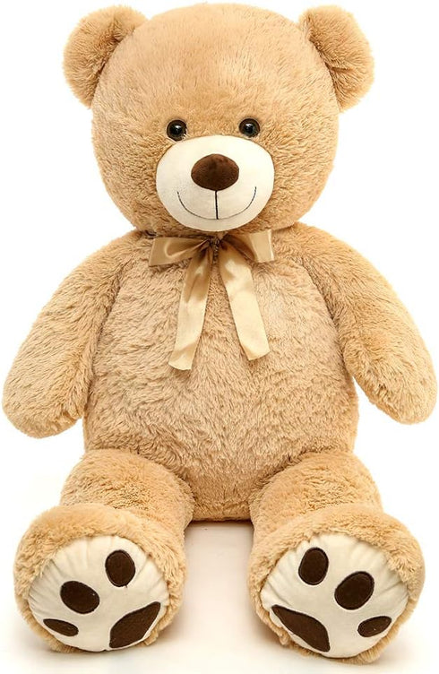 MaoGoLan Large Tan Teddy Bear, 39 Inch Life Size Jumbo Stuffed Animal for Kids and Girlfriend
