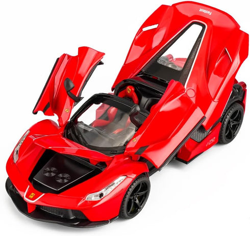 Toy Cars Model Ferrari Roadster, 1/24 LaFerrari Die-cast Vehicle with Sound and Light