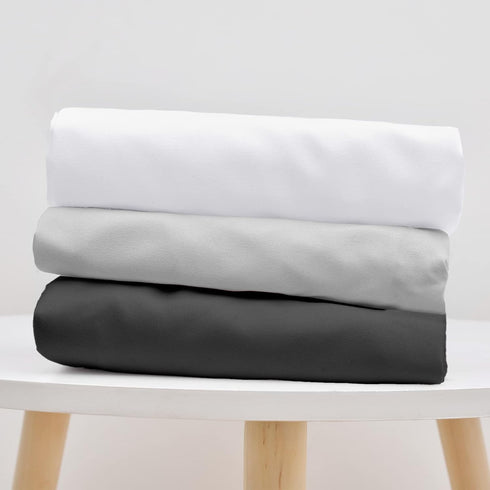 3 Pack 28x52 Inch David's Kids Fitted Crib Sheets, Ultra Soft Comfy Breathable Baby Sheets for Boys Girls Neutral, Fits