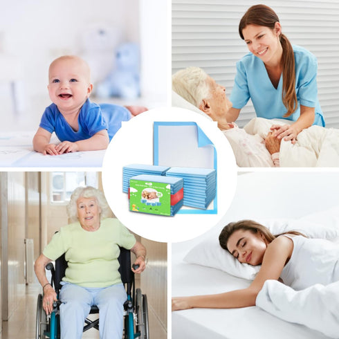 45 33 CM (100-Count) Baby Change Mat x Baby Pee Pads, Baby Changing Pad, Waterproof Bed Pad -Thick Super Absorbent Pads