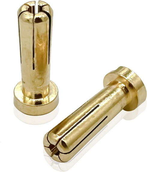 10pcs 5mm Gold Plated Banana Plug Connector Male for RC Model Vehicle, Car Motor ESC LIPO Battery DIY Parts