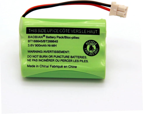 BT188645/BT288645 Battery Pack, 3.6V 900mAh Ni-MH Compatible with VTech VM312 VM3251 VM3252 VM3261