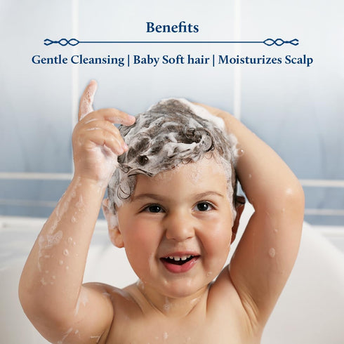 0+ (6.76 Oz, 14 Blue Nectar Baby Shampoo for Kids with Natural Ghee | No Tear Formula | Natural Baby Care Product