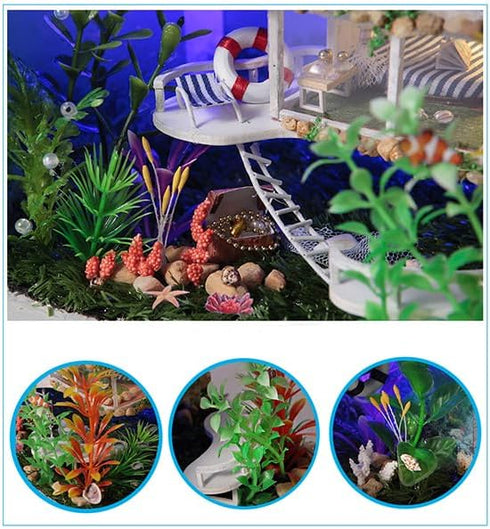 Miniature House Kit, DIY Mini House for Adults, Doll House Kit, Holidays in Hawaii