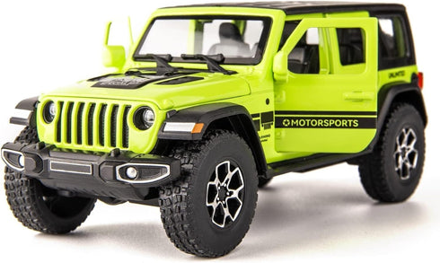 Compatible 1/32 Wrangler Alloy Diecast Pull Back Model Car, Collectible Gift with Light and Sound, Green