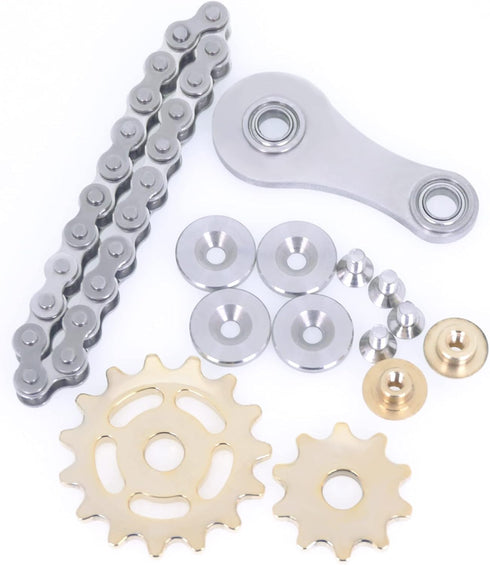 Fidget Spinner, Sprocket Linkage Bike Chain Spinner Design, Metal Stainless Steel Durable Mechanics, Gold